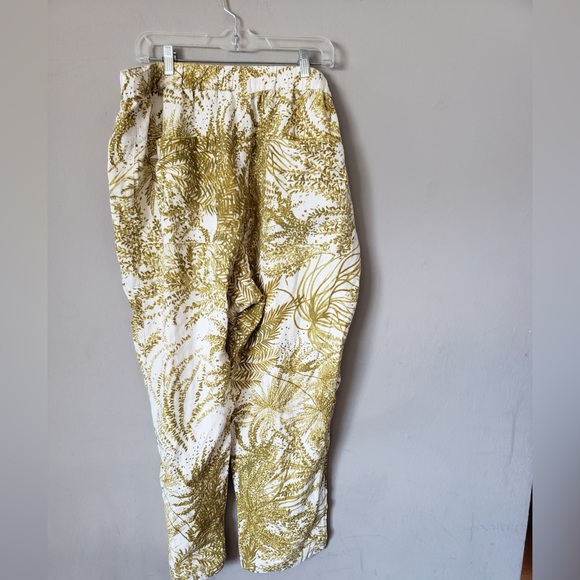 Pilcro Gold and Cream Women's Trousers New no Tags linen blend - Picture 9 of 9